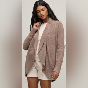 Barefoot Dreams Soft Brown Open Cardigan